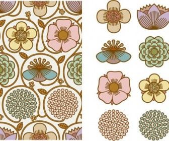 Beautiful background pattern vector material Series 2