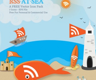 RSS At Sea – Orange Vectors With A Nautical Twist