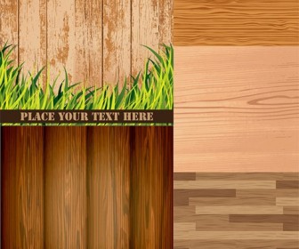 Wood grain background vector material