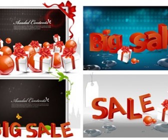 Shopping sales 3D text vector