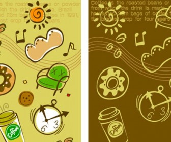 Lovely background series vector material 4