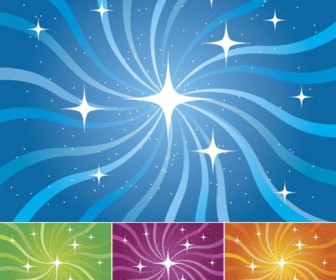 Stars line with the rotation vector background