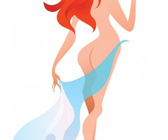 5 charming girl vector graphics