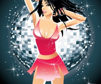 5 charming girl vector graphics