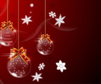 4 Christmas hanging ball Vector Graphics