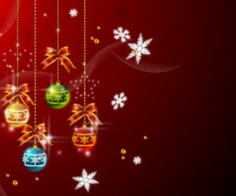 4 Christmas hanging ball Vector Graphics