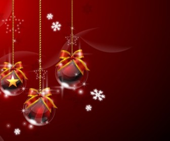 4 Christmas hanging ball Vector Graphics