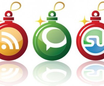 Free Early Christmas Social Networking Vector Icons