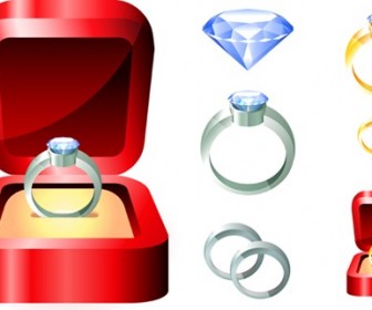 Beautiful Diamond Ring Vector Graphics