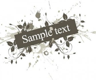 Free Vector Floral with Grunge Background Graphic