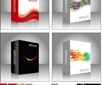 Free Vector Software Product Packing Templates