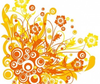 Free Vector Graphic - Flowers and Swirls