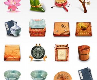 Chinese Wind Icon Set