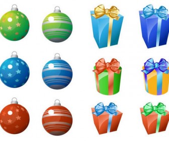 Free Christmas Ornaments and Gifts Icons