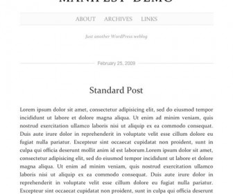 Free Wordpress Theme - Manifest