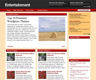 Free Entertainment WordPress Theme