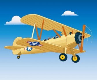 Free Vector Graphics : Vintage Aircraft Flight