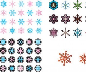 Free Vector Various Snowflake