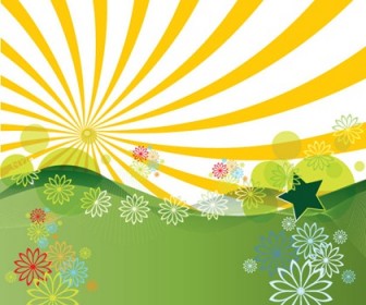 Free Vector Summer Landscape