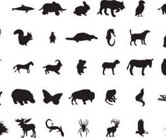 88 Free Vector Animal Silhouettes