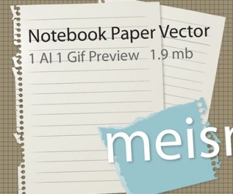 Free Notebook Paper Vector