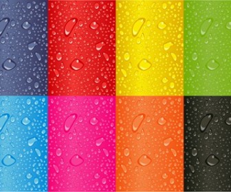 Colored Water Droplets Vector