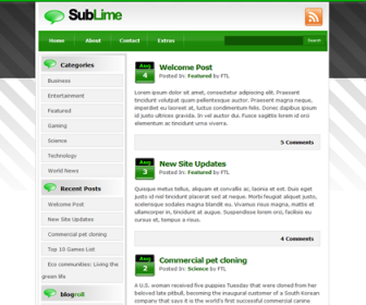 Free Wordpress Theme - Sublime Theme