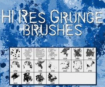 Hi-Res Grunge Photoshop Brushes