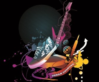 The Trend of Music Illustration Vector Material 4