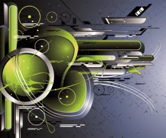 The Trend of Dynamic Science and Technology Theme Vector Graphic 1