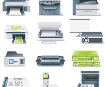 Printers, Fax Machines, Projectors and Other Office Equipment Vector