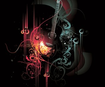 Free Vector Musical Theme of the Trend of Illustration 3