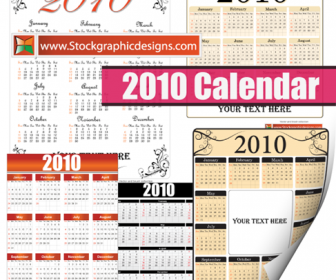 2010 Free Vector Calendar