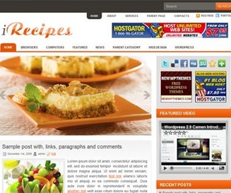 Free WordPress Theme - iRecipes