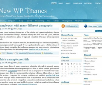 Free WordPress Theme - Blue Cosmos