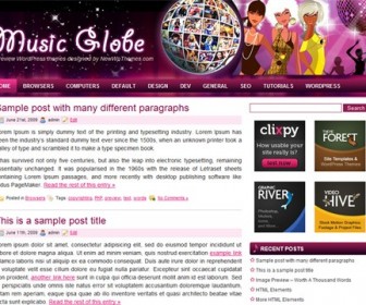 Free WordPress Theme - Music Globe