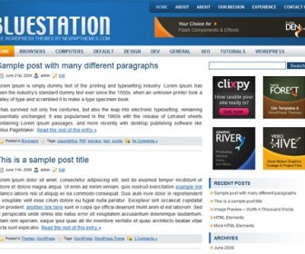 Free WordPress Theme - Blue Station