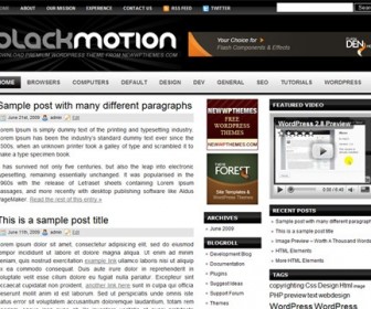 Free WordPress Theme - Black Motion