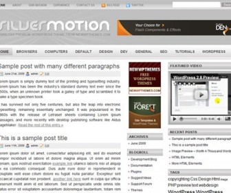 Free WordPress Theme - Silver Motion