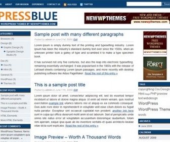 Free WordPress Theme - Press Blue