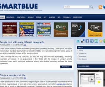 Free WordPress Theme - Smart Blue