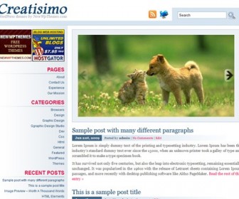 Free WordPress Theme - Creatisimo