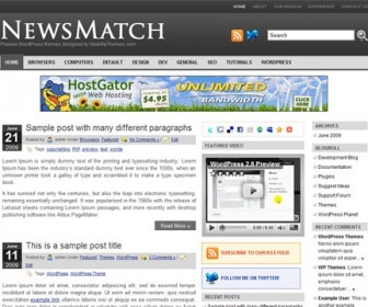 Free WordPress Theme - News Match