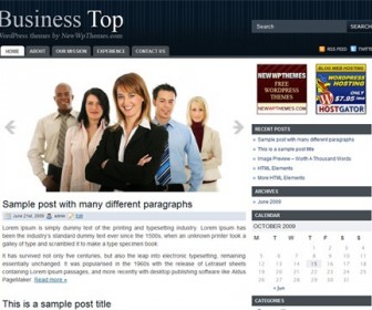 Free WordPress Theme - Business Top