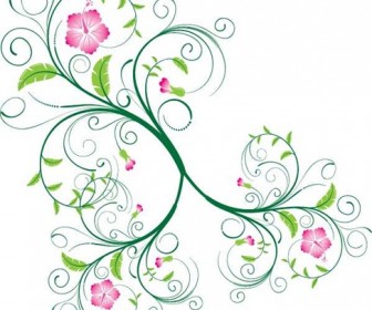 Free Swirl Floral Vector