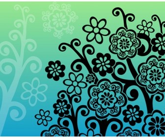 Flower Tree Vector Graphic