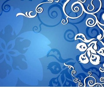 Blue Floral Vector