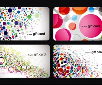 Modern Gift Card Templates Vector Set