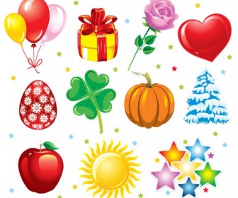 Holiday Objects Vector Set