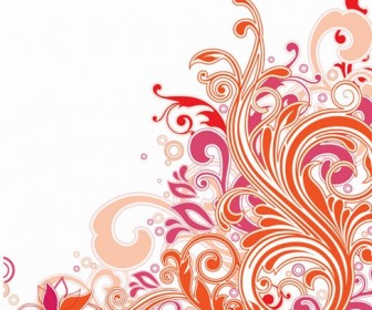 Swirl Floral Design Vector Art